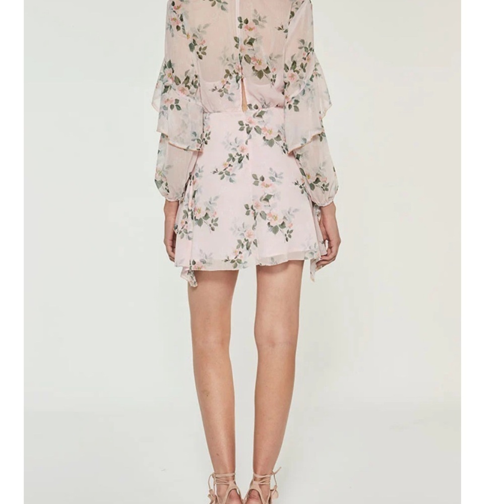 La Maison Talulah wild Thyme pastel pink floral mini dress M - Picture 3 of 12
